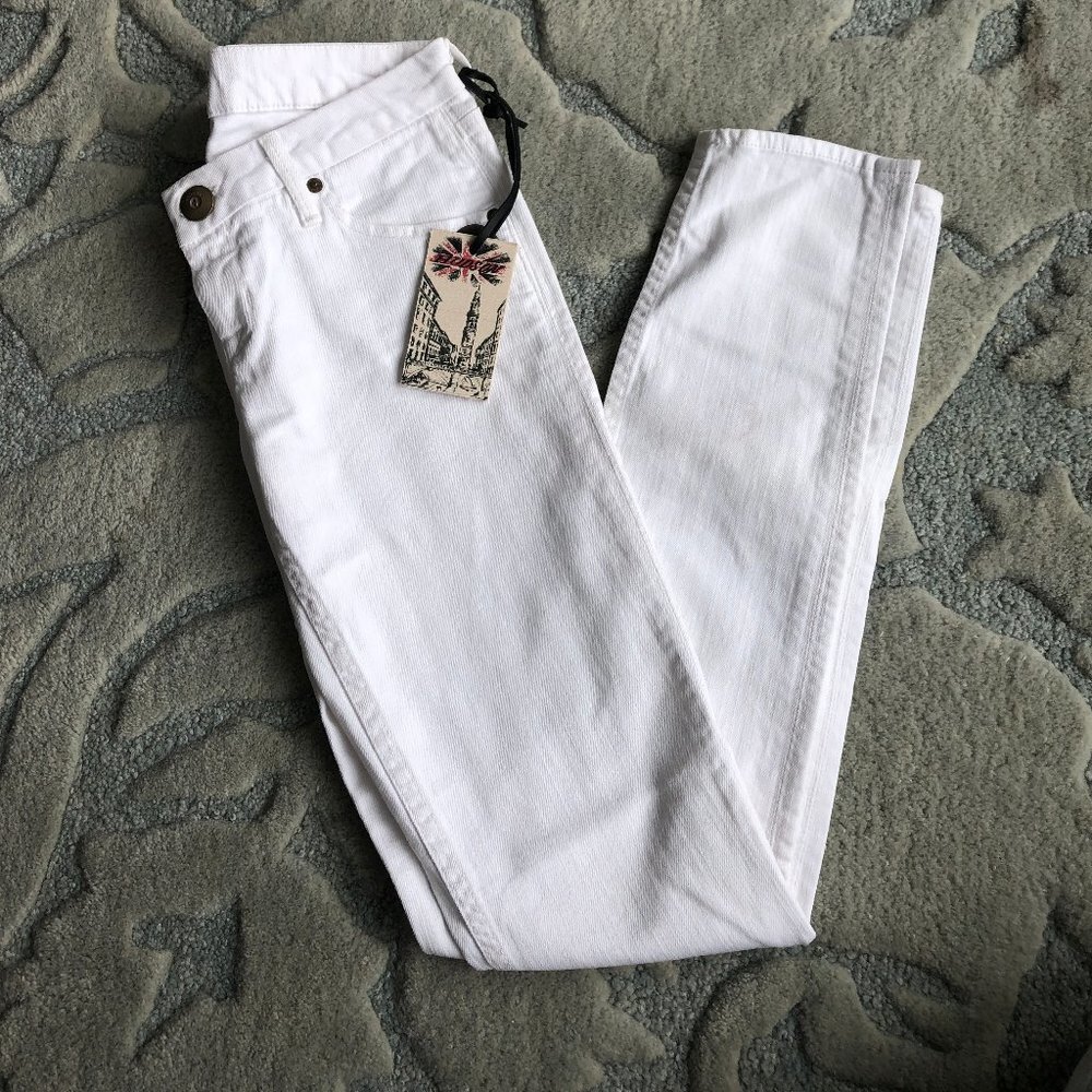 HUDSON JEANS NEW PKT SKINNY WHITE JEANS SZ 25 NWT